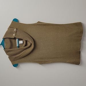 Tan Sleeveless Cowl Neck Sweater